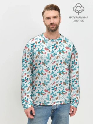 Мужской свитшот базовый / Морозная Зимняя Свежесть