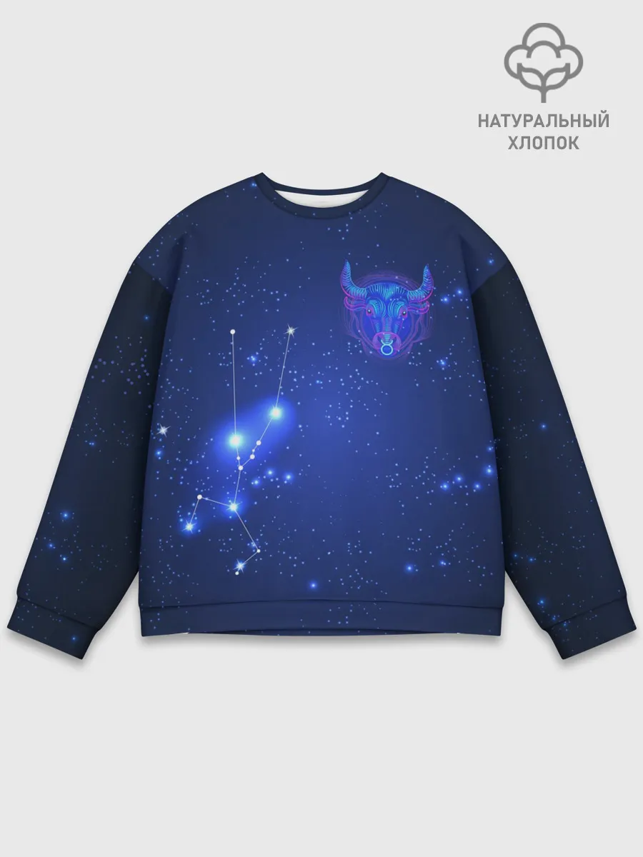 Мужской свитшот базовый / Знак зодиака - Телец