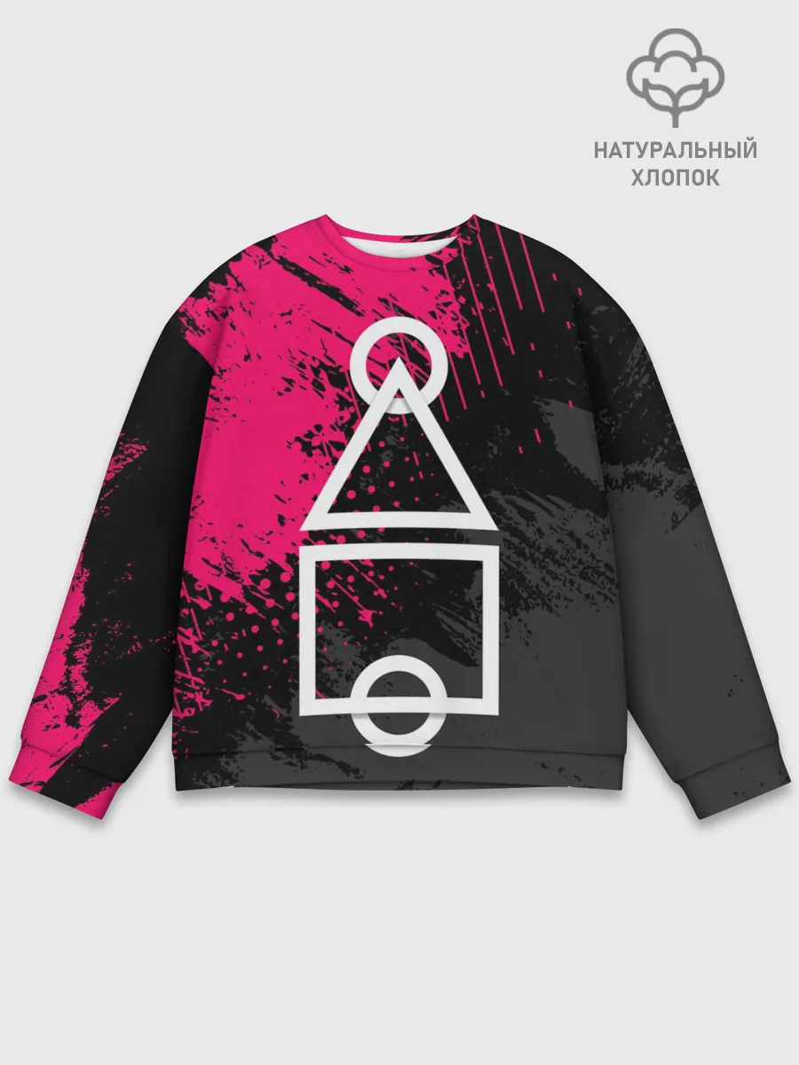 Мужской свитшот базовый / Игра в кальмара | Логотип из интро