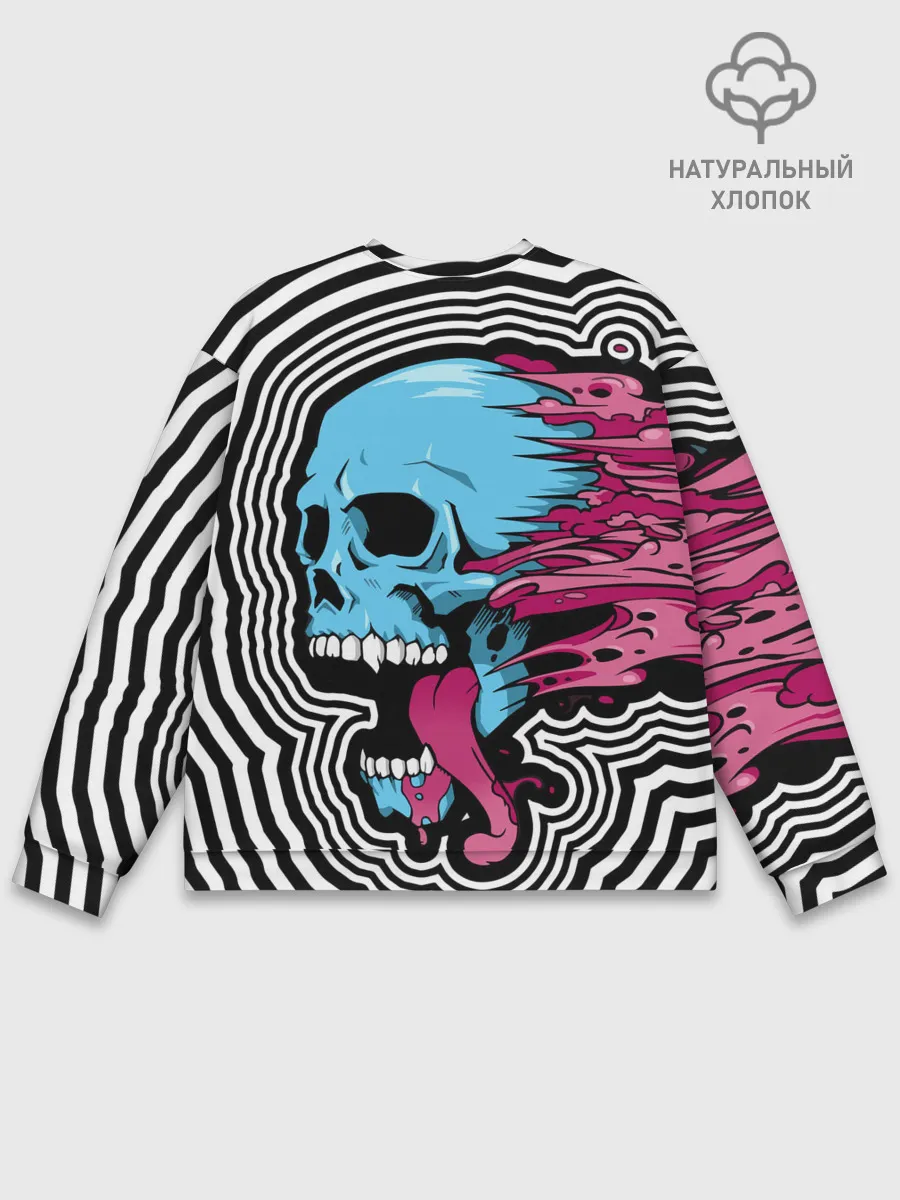 Мужской свитшот базовый / Летящий череп