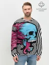 Мужской свитшот базовый / Летящий череп