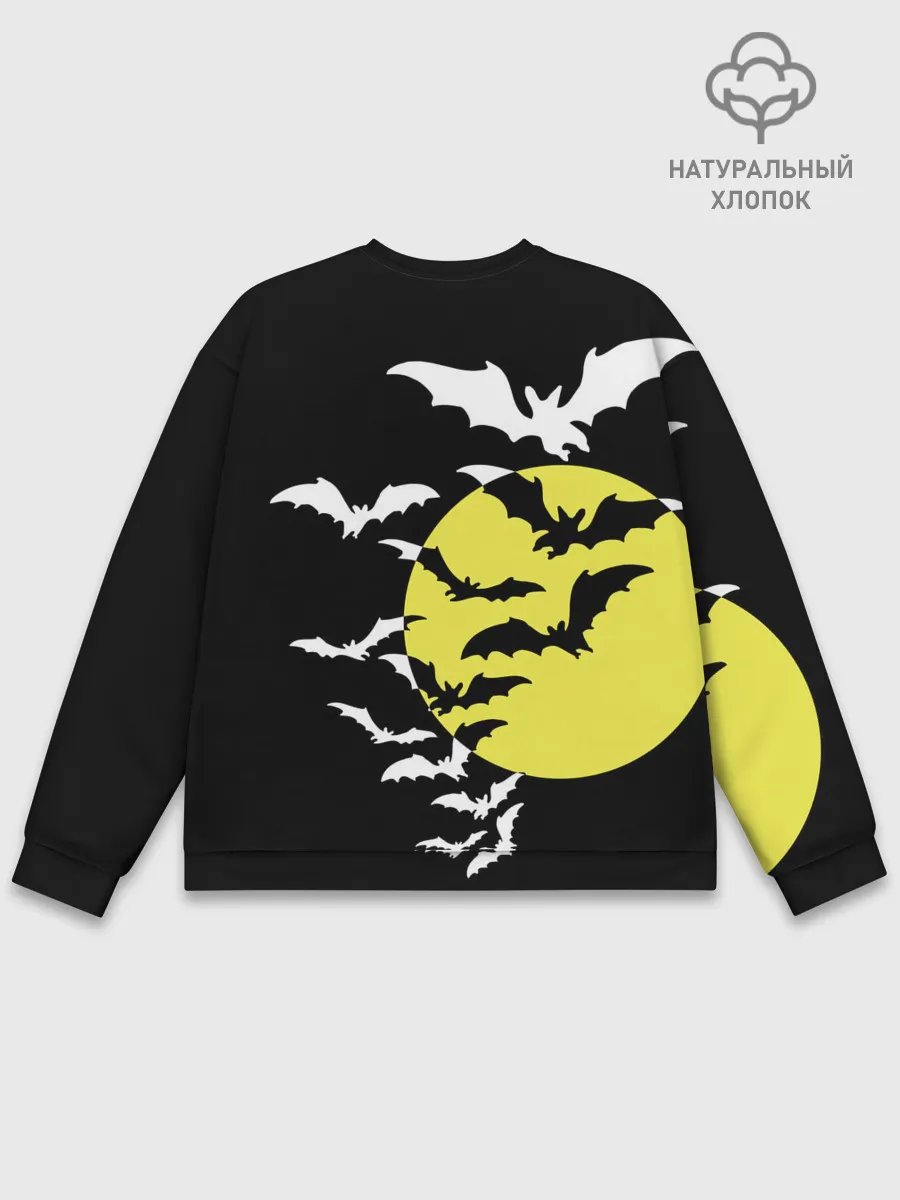 Мужской свитшот базовый / Летучие мыши на Хэллоуин