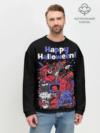 Мужской свитшот базовый / Монстры на Хеллоуин