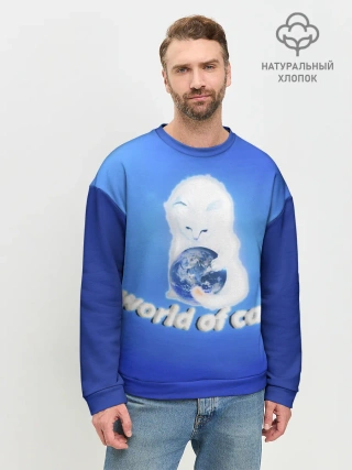 Мужской свитшот базовый / World of Cats