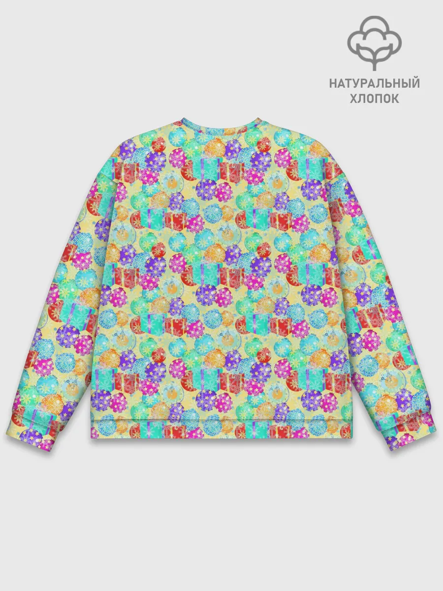 Мужской свитшот базовый / Новогодние Игрушки и Подарки