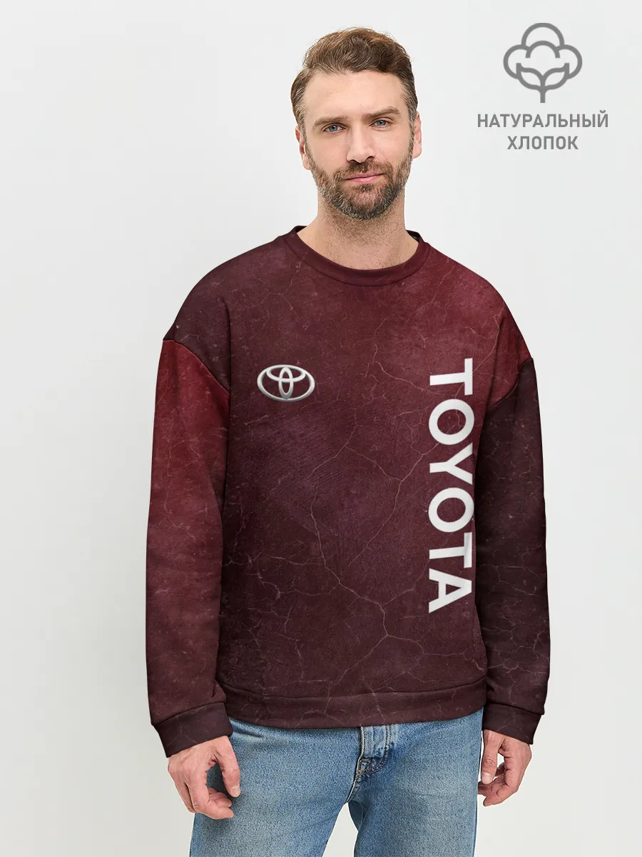 Мужской свитшот базовый / TOYOTA | RED GRUNGE