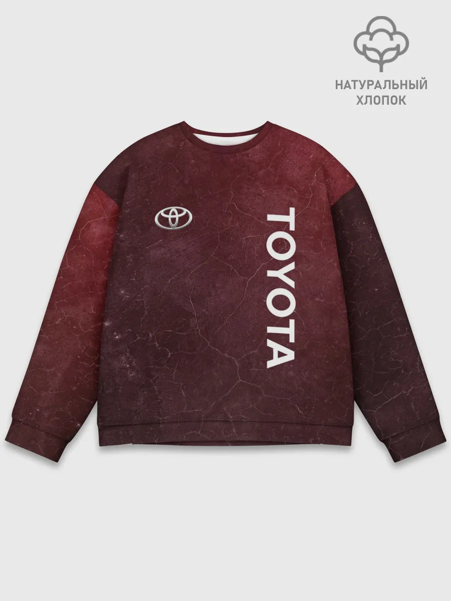 Мужской свитшот базовый / TOYOTA | RED GRUNGE