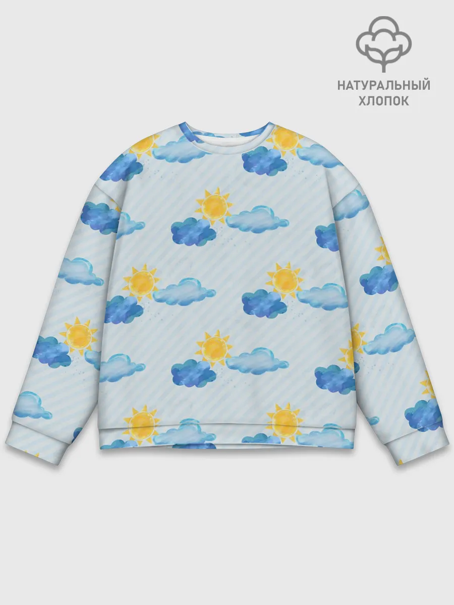 Мужской свитшот базовый / Осень - тучки