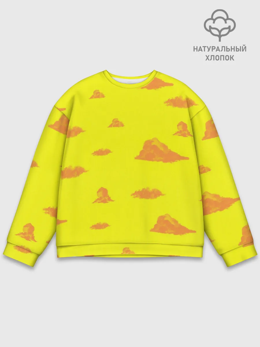 Мужской свитшот базовый / Рыжие облака