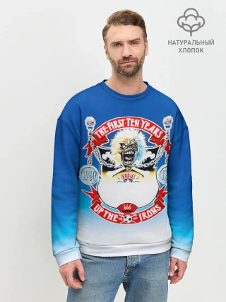 Мужской свитшот базовый / The First Ten Years - Iron Maiden