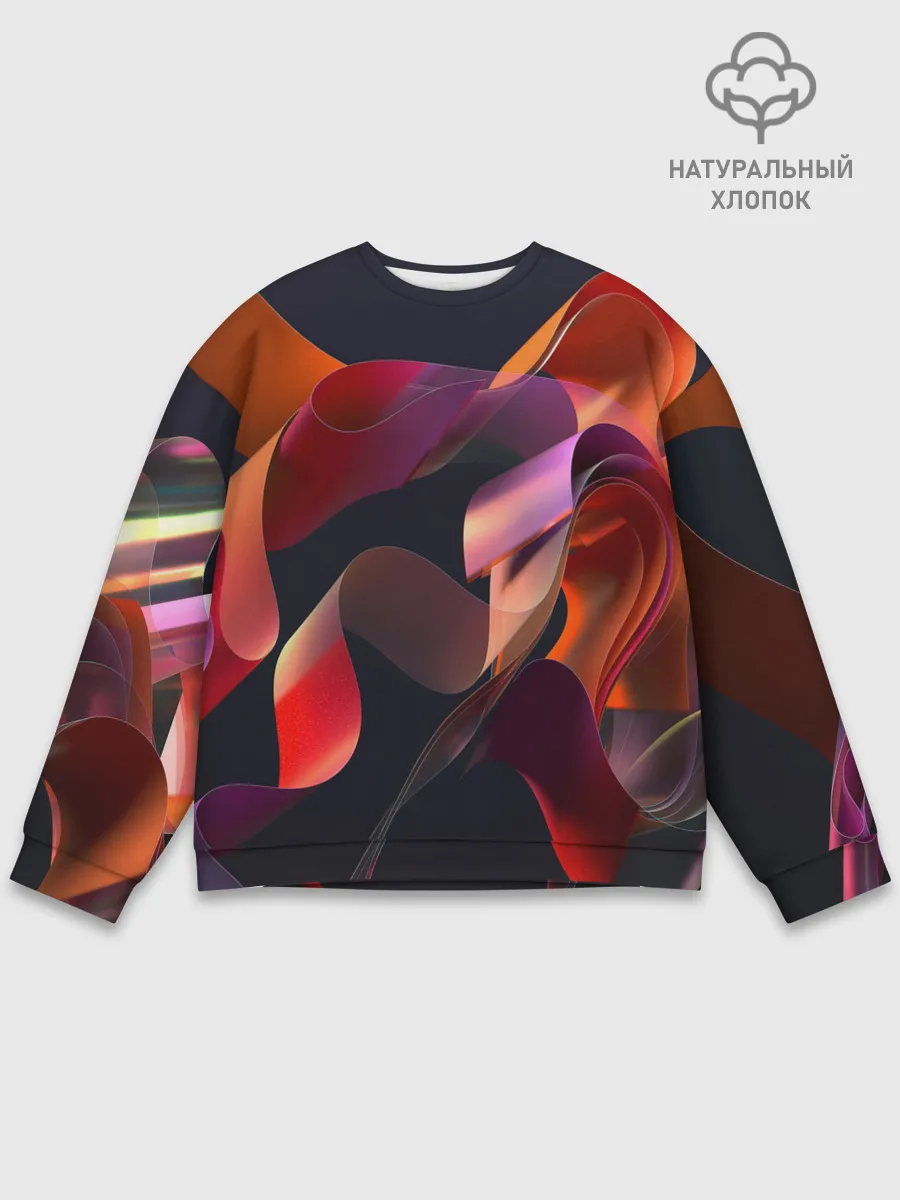 Мужской свитшот базовый / Абстрактные ленты