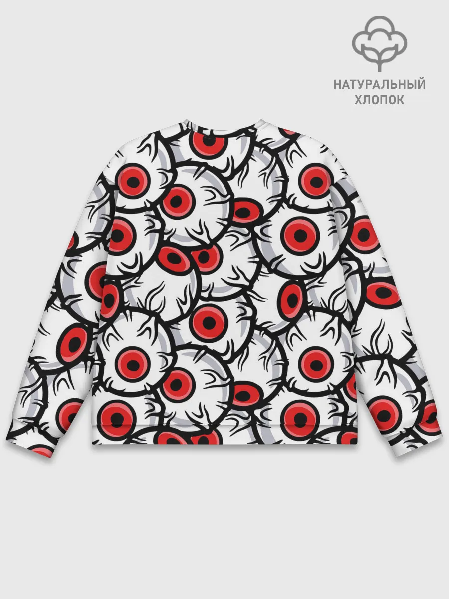 Мужской свитшот базовый / HALLOWEEN EYES / ХЕЛЛОУИН ГЛАЗА