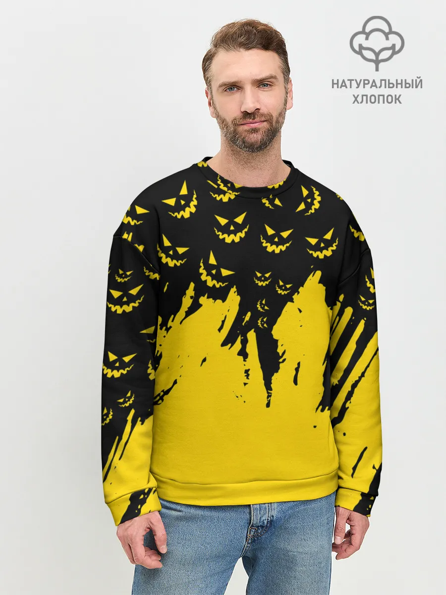 Мужской свитшот базовый / HALLOWEEN SMILE | SMILE PUMPKIN