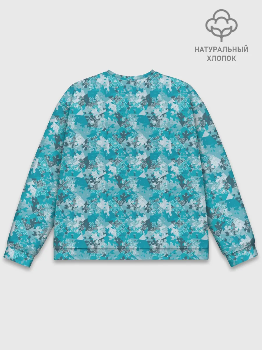 Мужской свитшот базовый / Снежный Дизайн