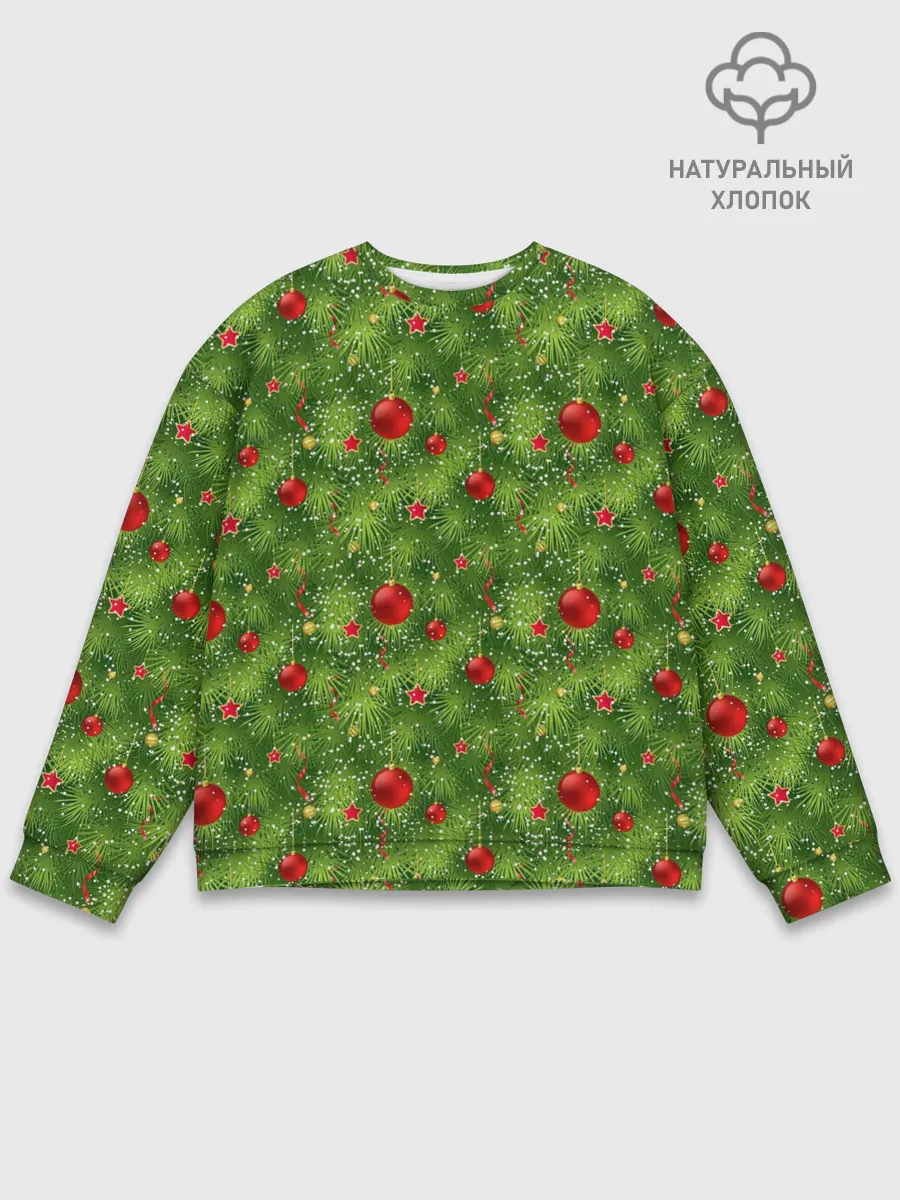 Мужской свитшот базовый / Зелёная Ёлка