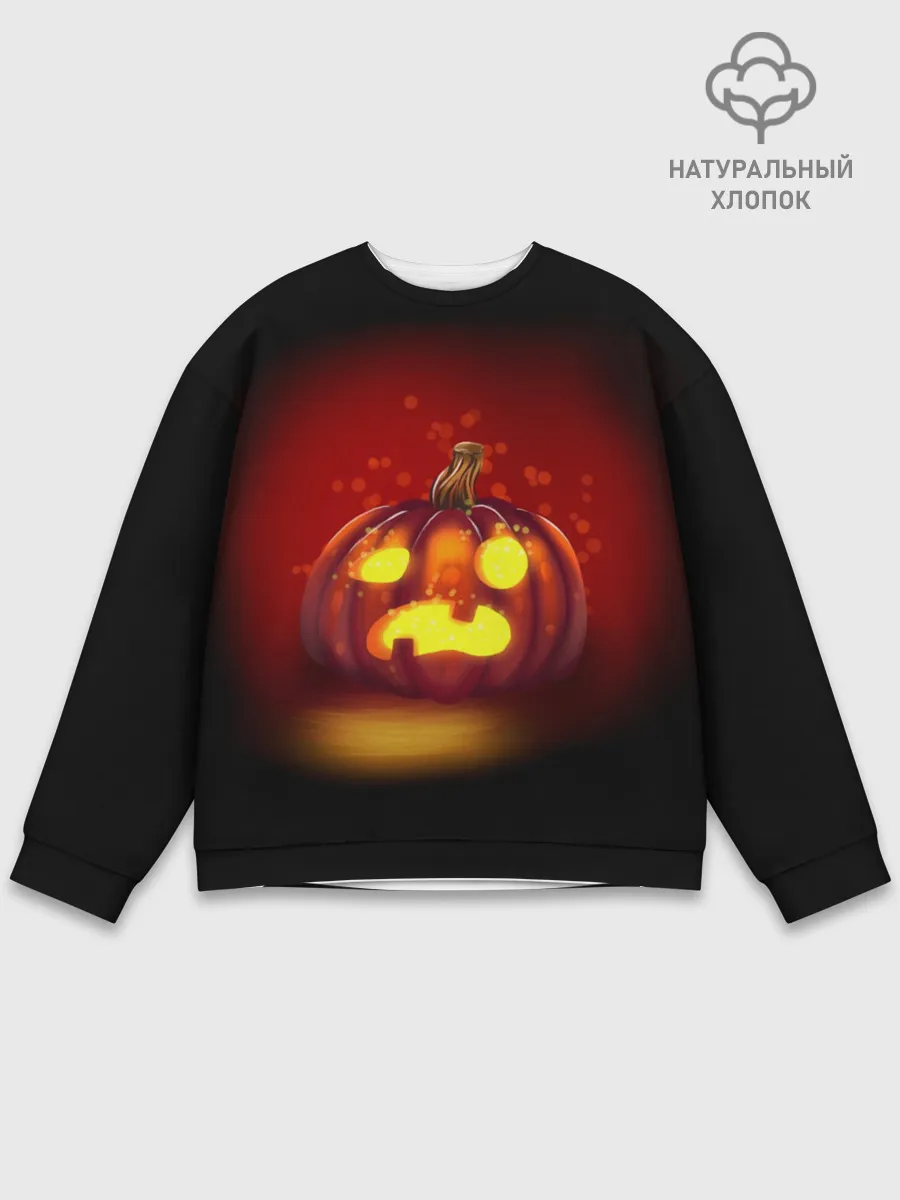 Мужской свитшот базовый / Тыква фонарь