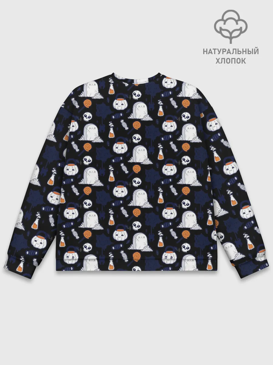 Мужской свитшот базовый / Patern Halloween 7