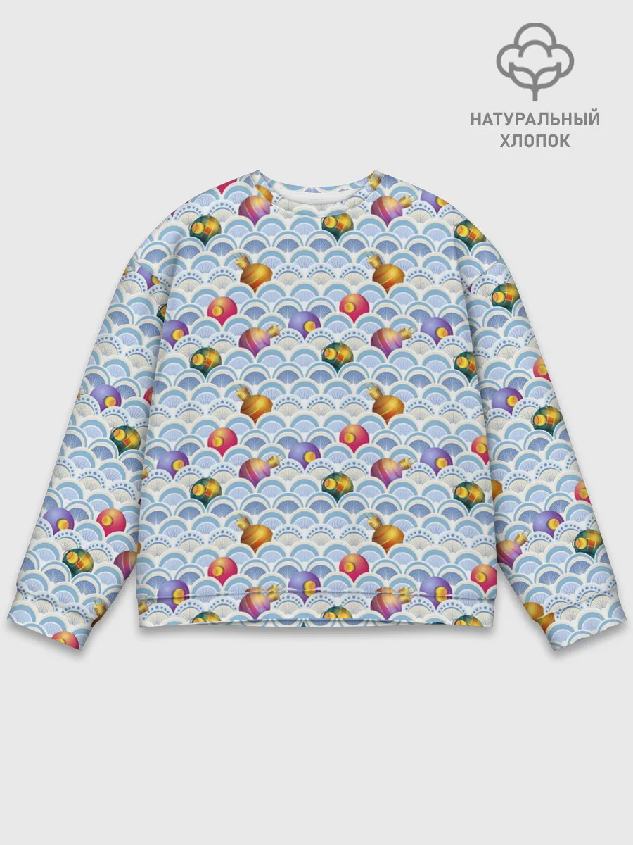 Мужской свитшот базовый / Праздничные Игрушки