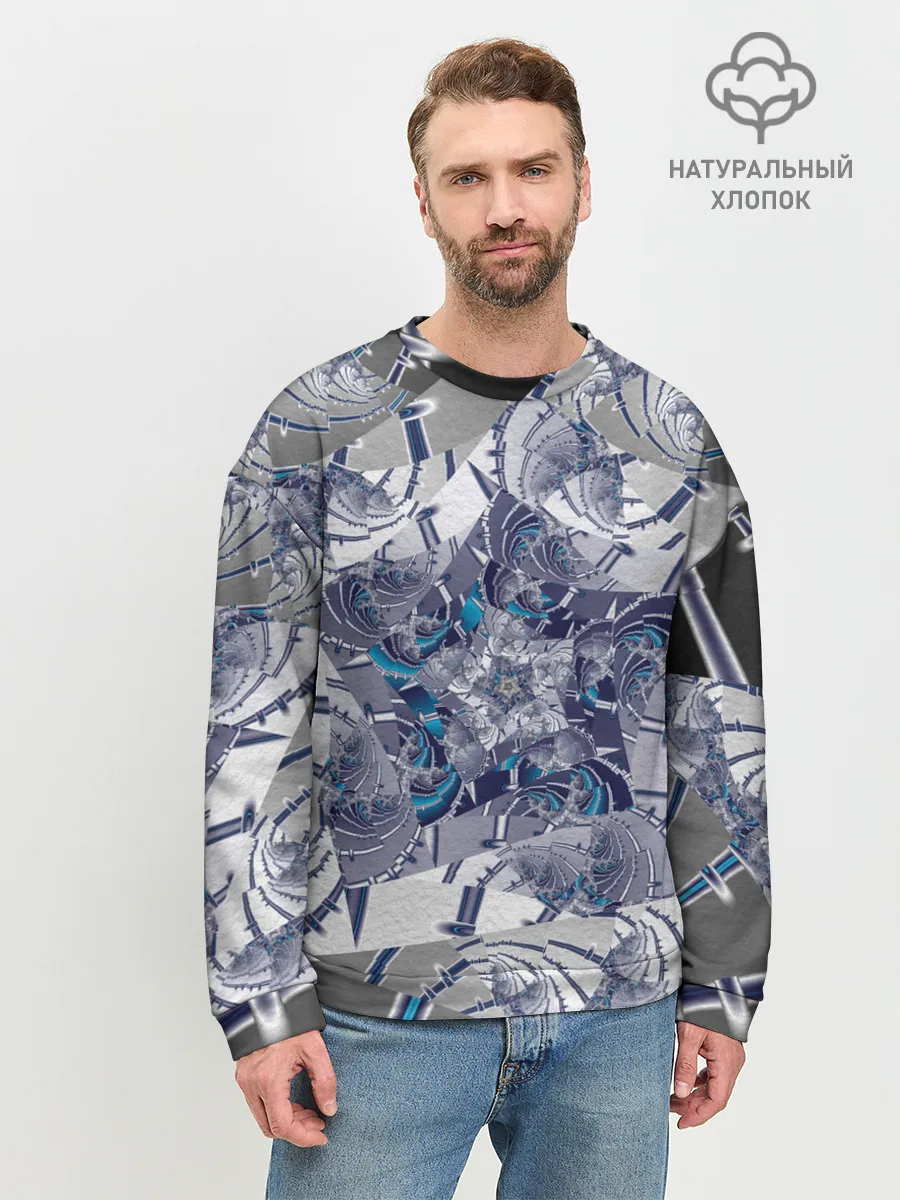 Мужской свитшот базовый / Абстракция 499