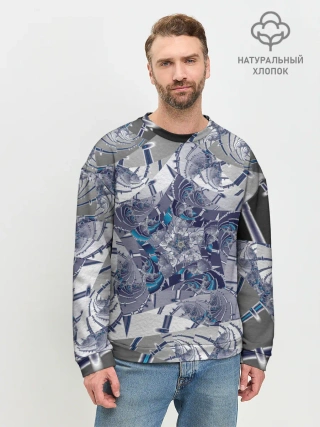 Мужской свитшот базовый / Абстракция 499