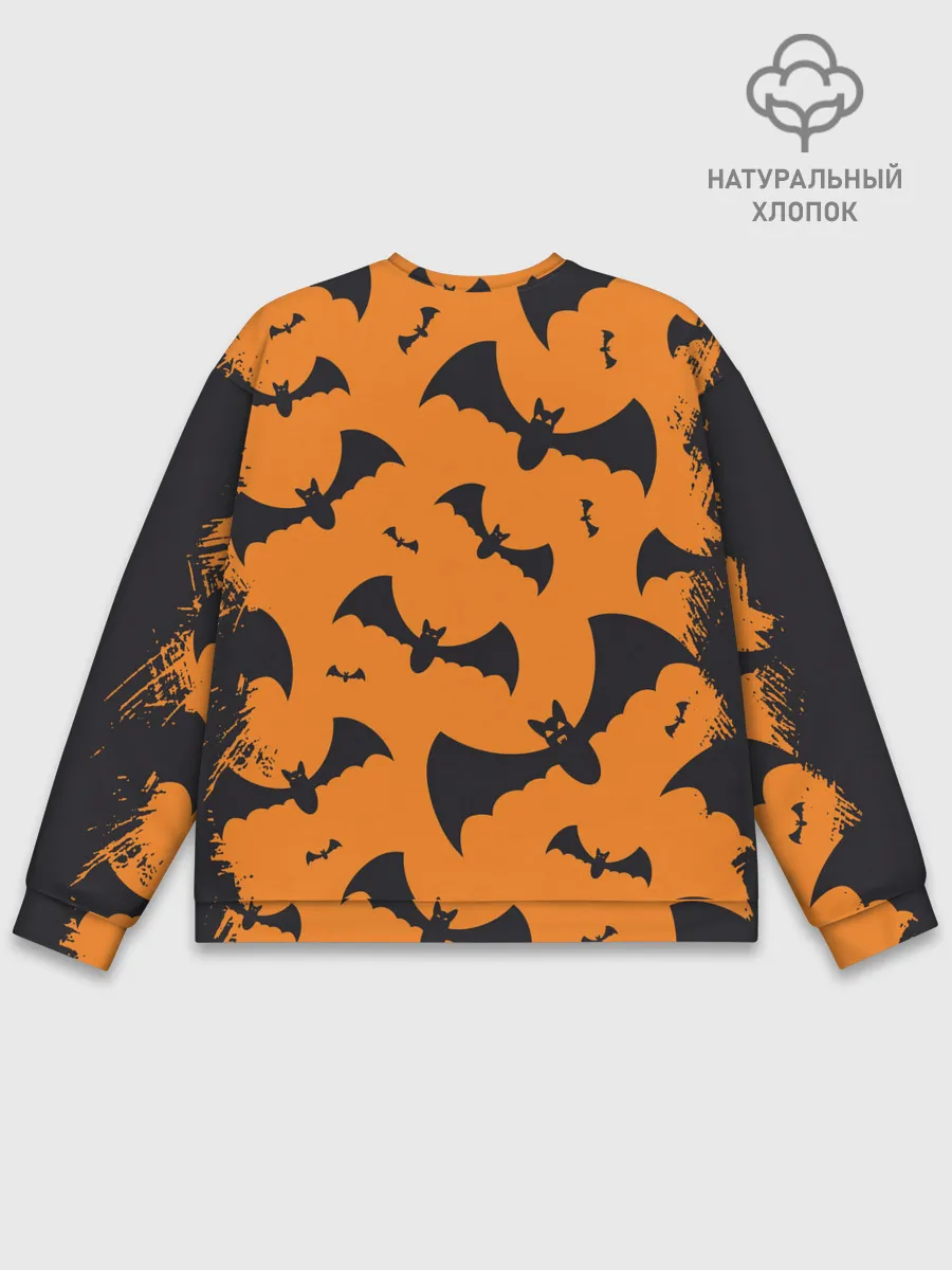 Мужской свитшот базовый / ЛЕТУЧАЯ МЫШЬ В ДЕНЬ ХЭЛЛОУИНА