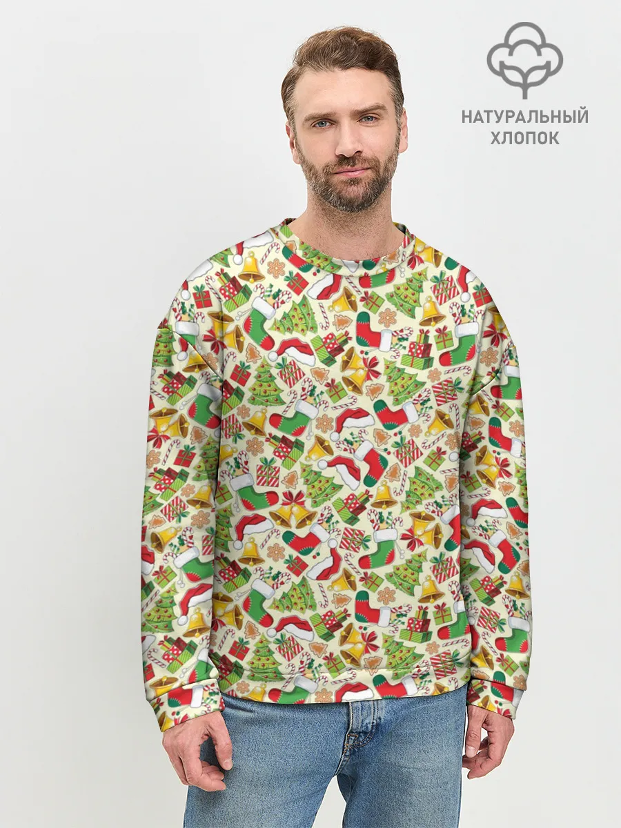 Мужской свитшот базовый / Merry Christmas