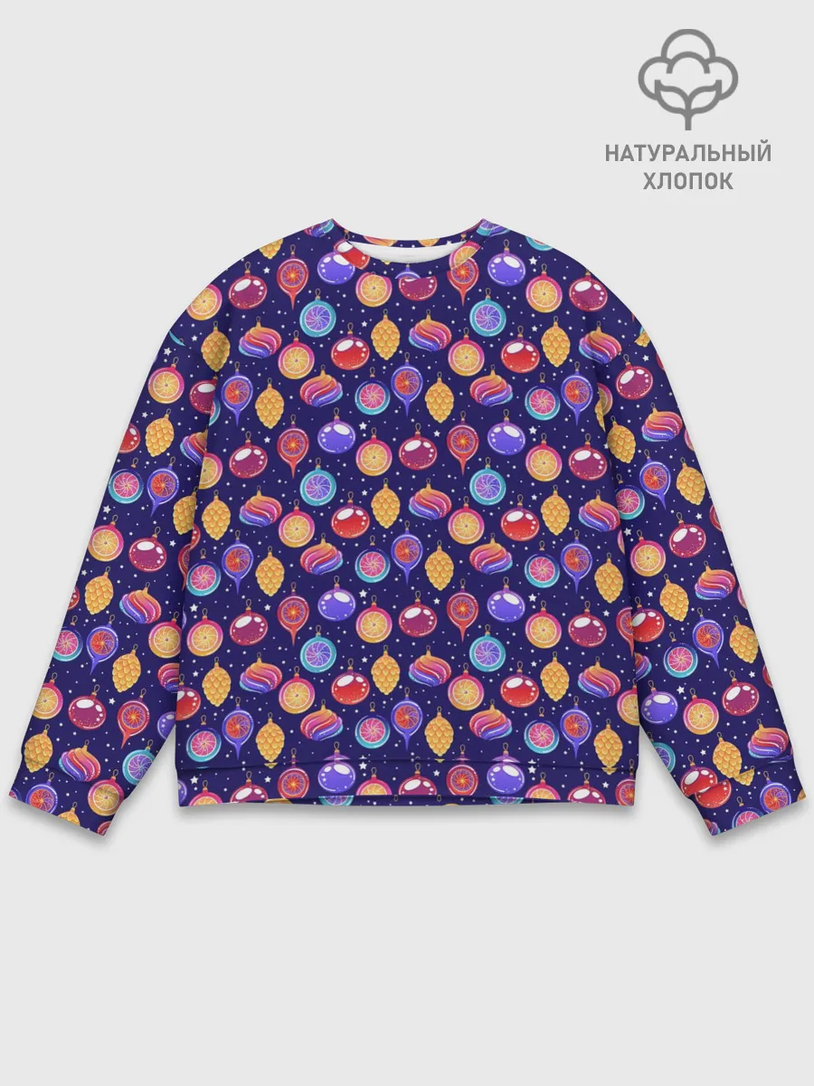 Мужской свитшот базовый / Новогодние Ёлочные Украшения