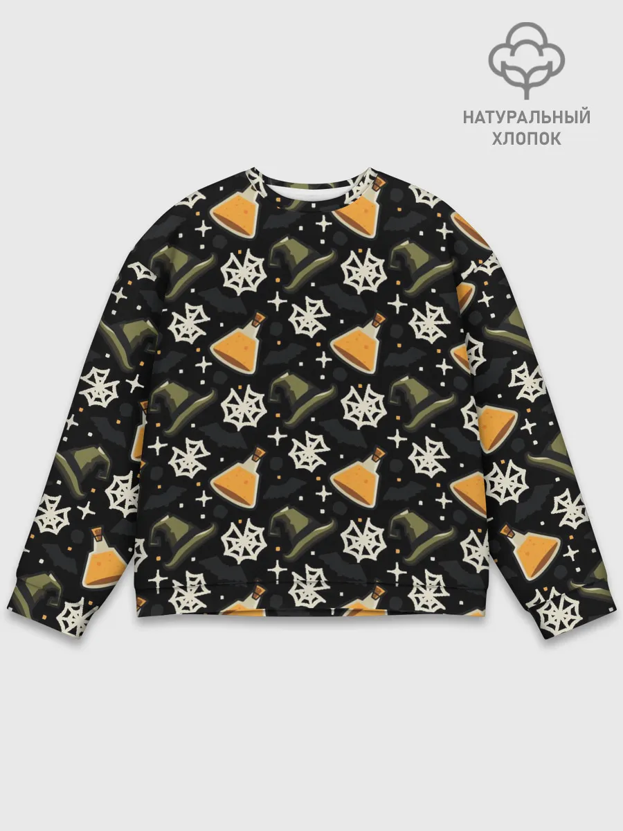 Мужской свитшот базовый / Patern Halloween 11