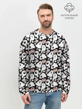 Мужской свитшот базовый / Patern Halloween 19
