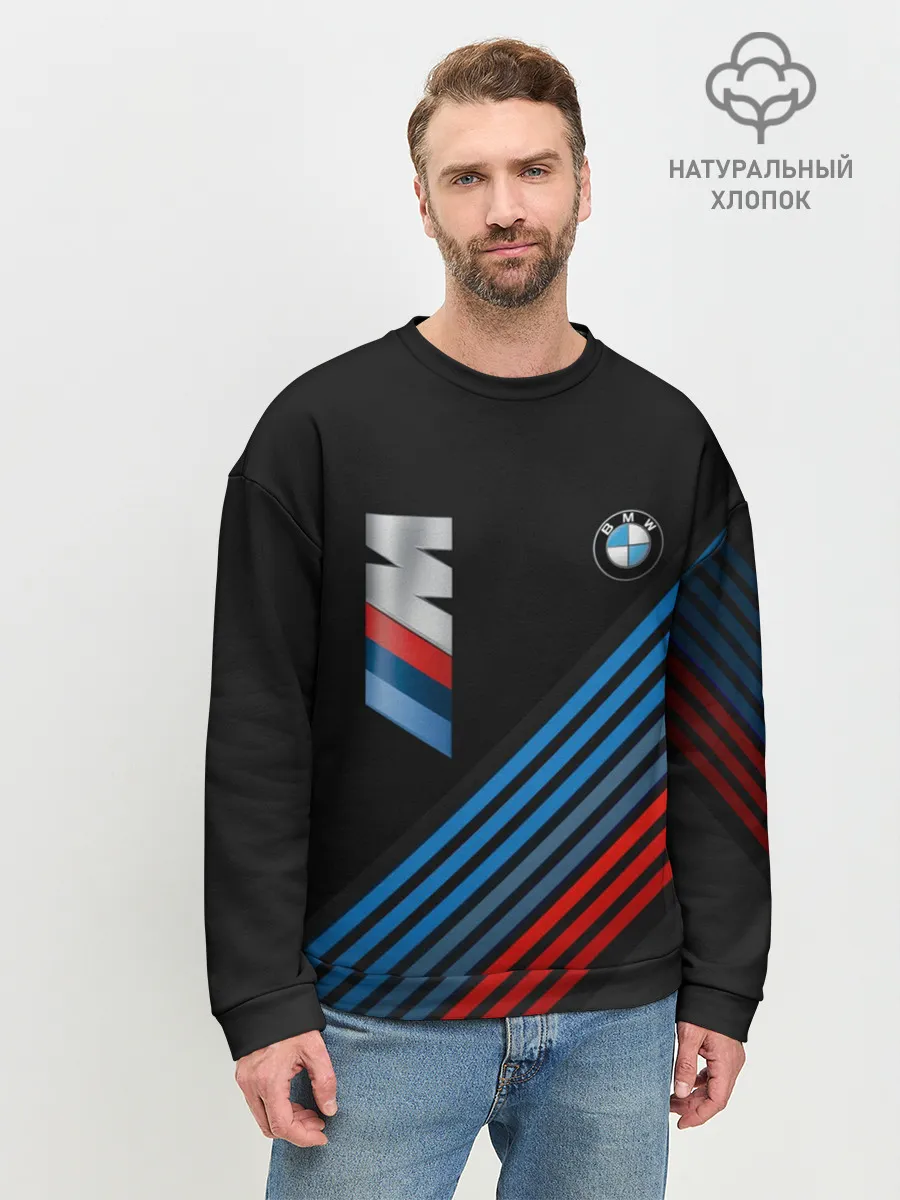 Мужской свитшот базовый / BMW STRIPE