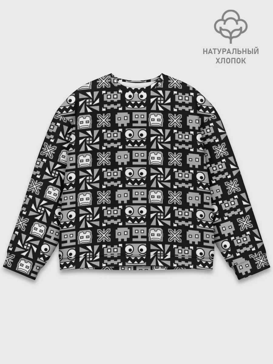 Мужской свитшот базовый / Geometry Dash | Cubes
