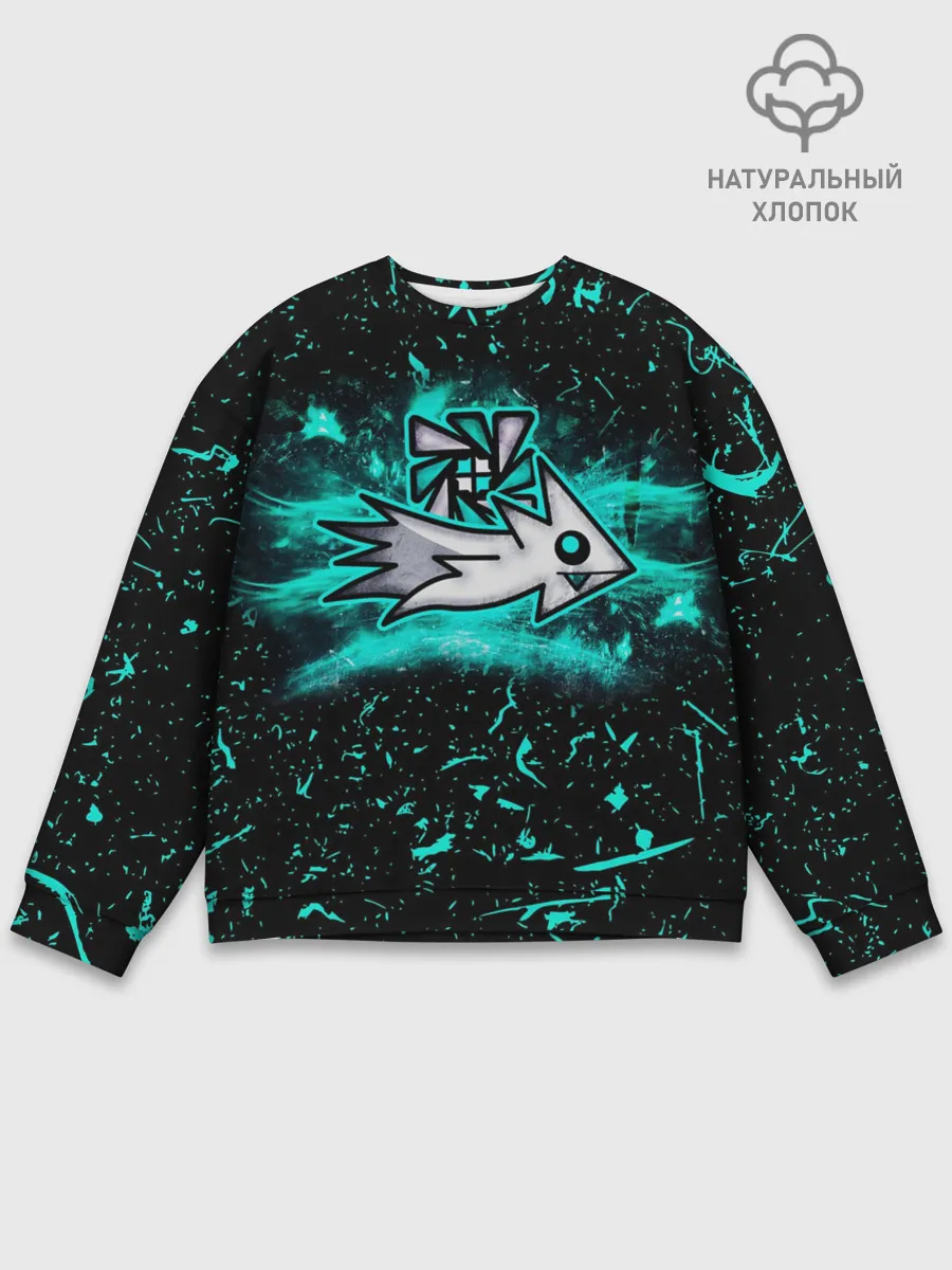 Мужской свитшот базовый / Geometry Dash скин