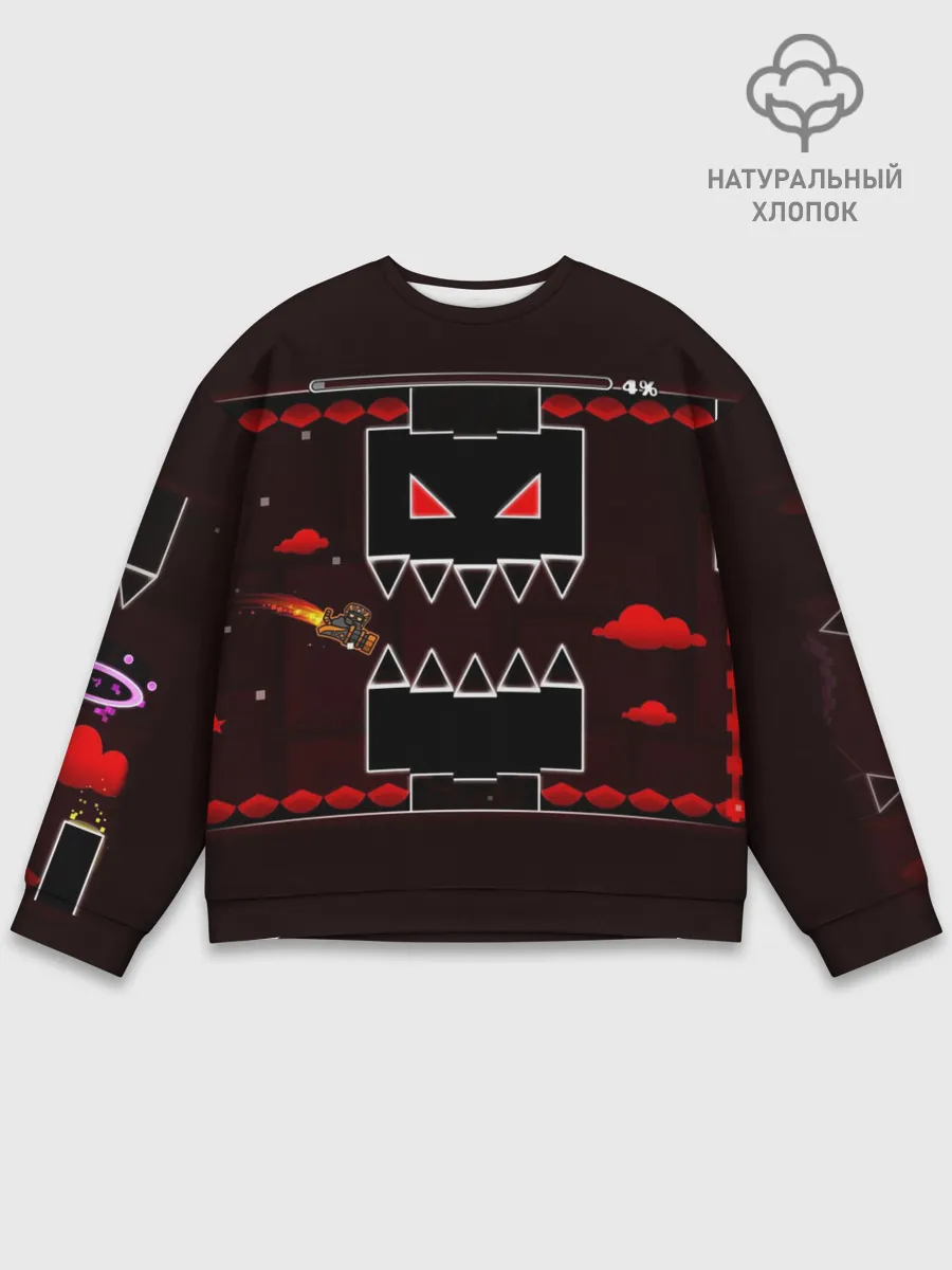Мужской свитшот базовый / Geometry Dash game