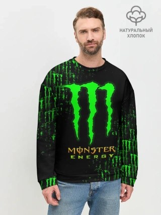 Мужской свитшот базовый / MONSTER ENERGY NEON | МОНСТЕР НЕОН