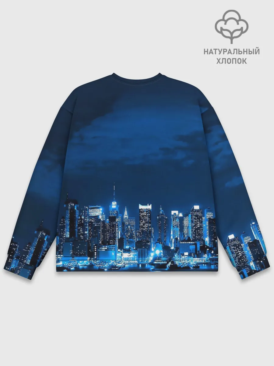 Мужской свитшот базовый / Группа Hollywood Undead ночной город