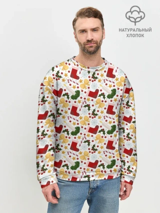 Мужской свитшот базовый / Рождественские Чулки