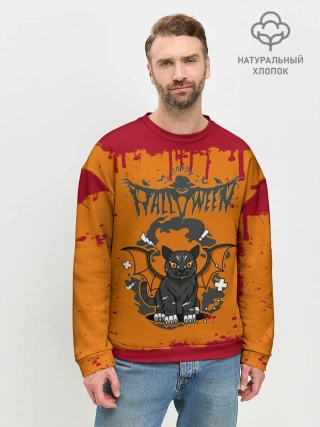 Мужской свитшот базовый / ЛЕТУЧАЯ КОТОМЫШЬ | ХЭЛЛОУИН