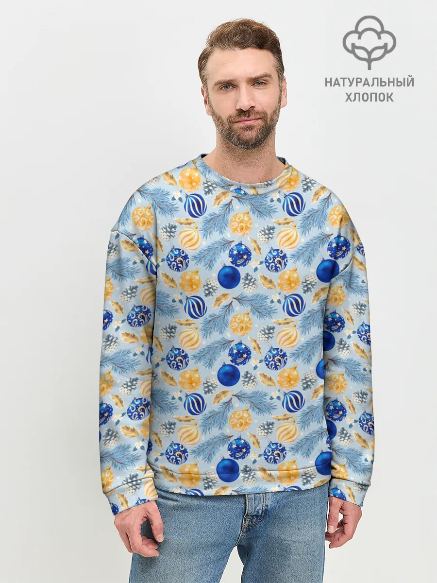 Мужской свитшот базовый / Новогодние Украшения