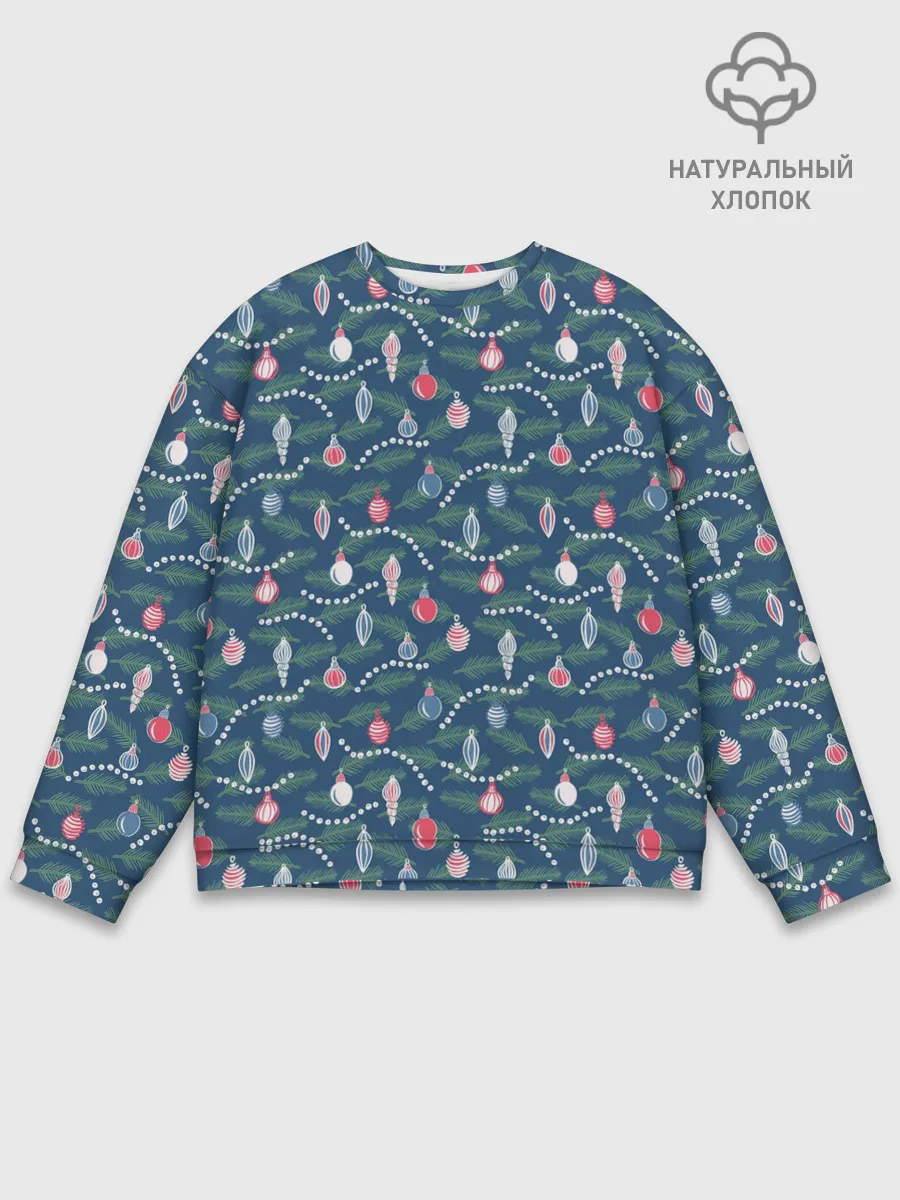 Мужской свитшот базовый / Новогодняя Ёлка