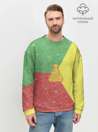 Мужской свитшот базовый / Колба на фоне АПВ 3.1.8