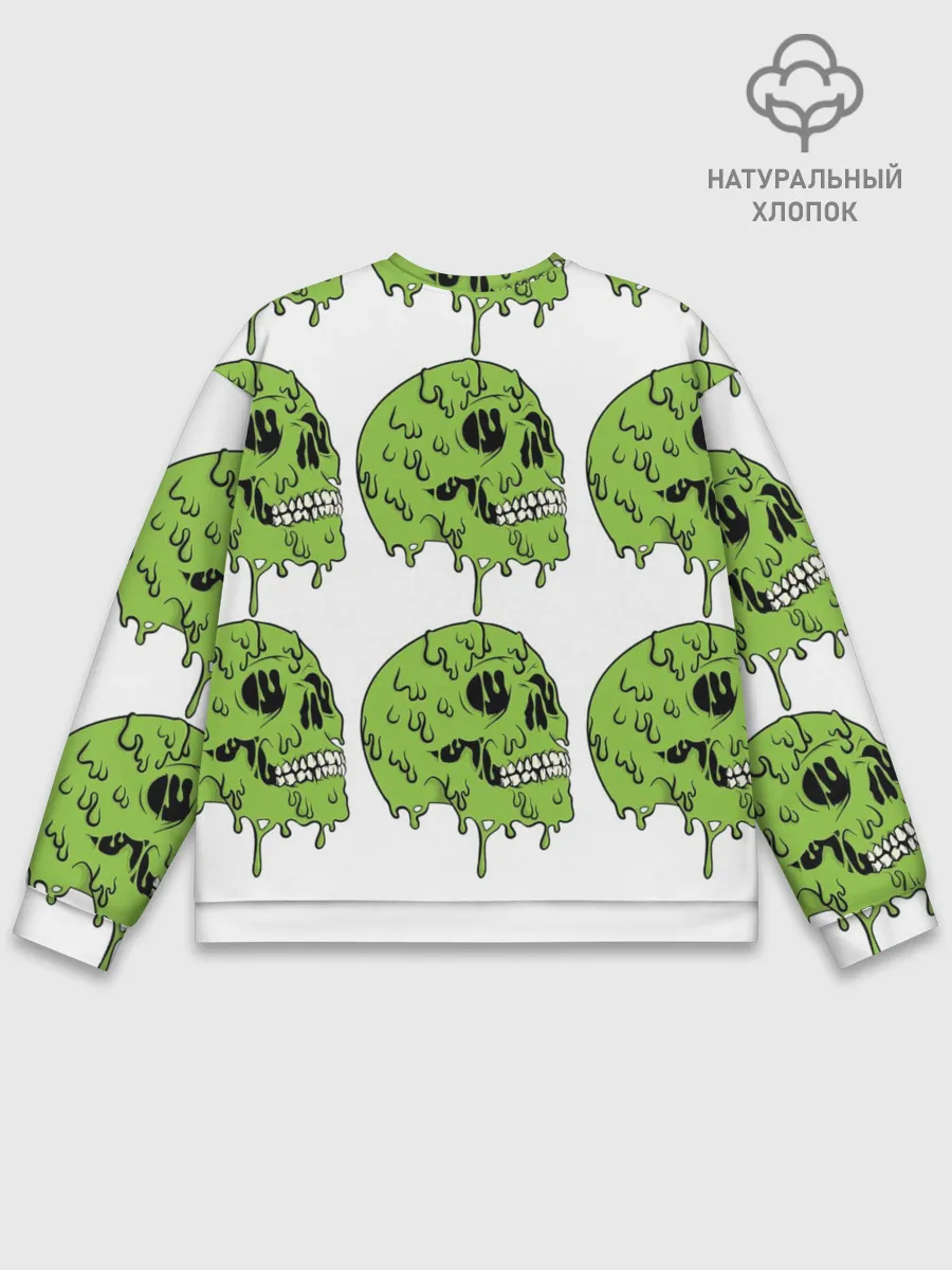 Мужской свитшот базовый / Кислотный Череп!)