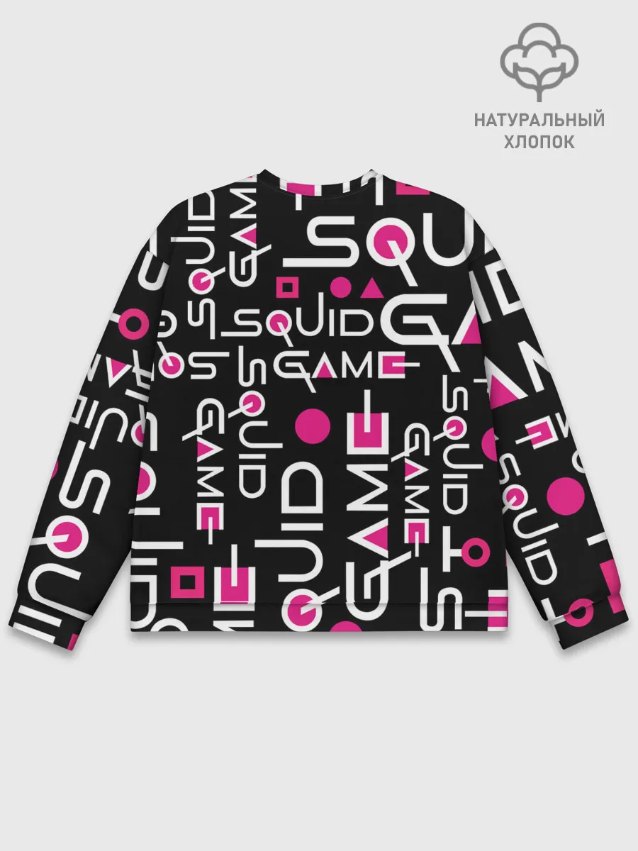 Мужской свитшот базовый / SQUID GAME ЛОГО PINK