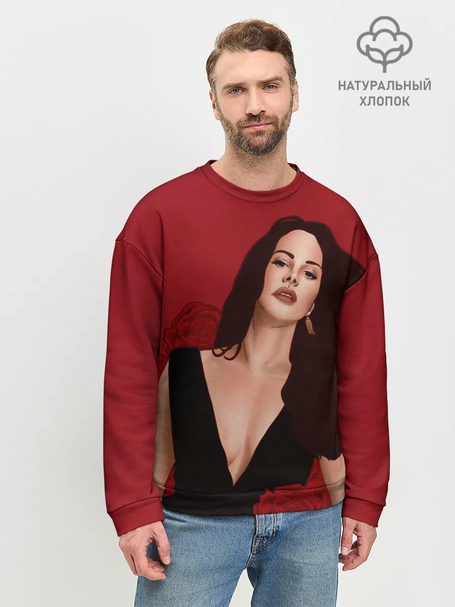 Мужской свитшот базовый / Лана в розах