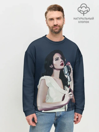 Мужской свитшот базовый / Лана с микрофоном