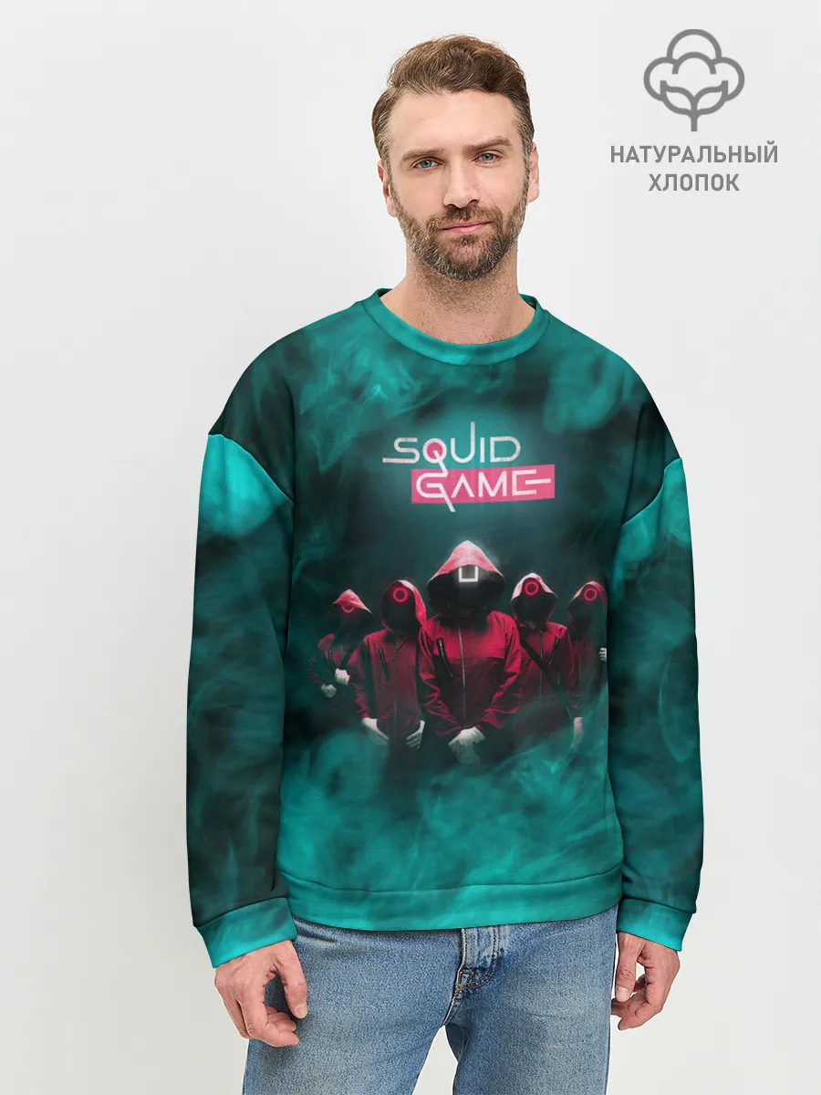 Мужской свитшот базовый / СТРАЖА В МАСКАХ | ИГРА В КАЛЬМАРА