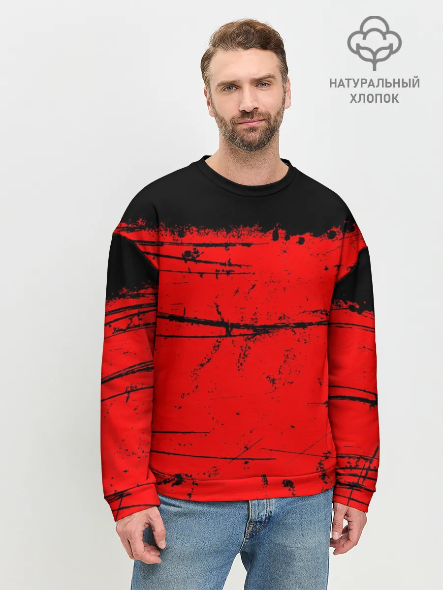 Мужской свитшот базовый / КРАСНЫЙ ГРАНЖ | RED GRUNGE