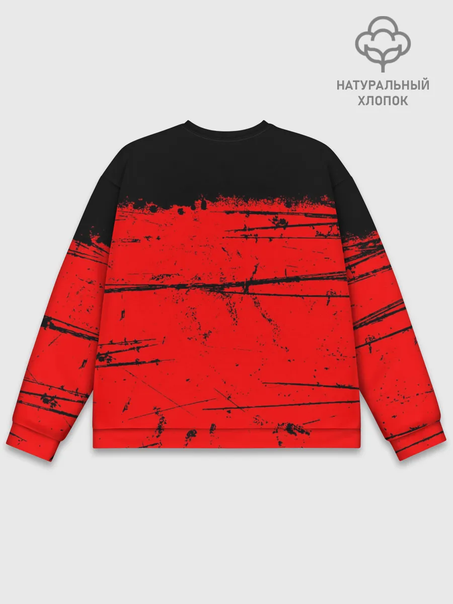 Мужской свитшот базовый / КРАСНЫЙ ГРАНЖ | RED GRUNGE