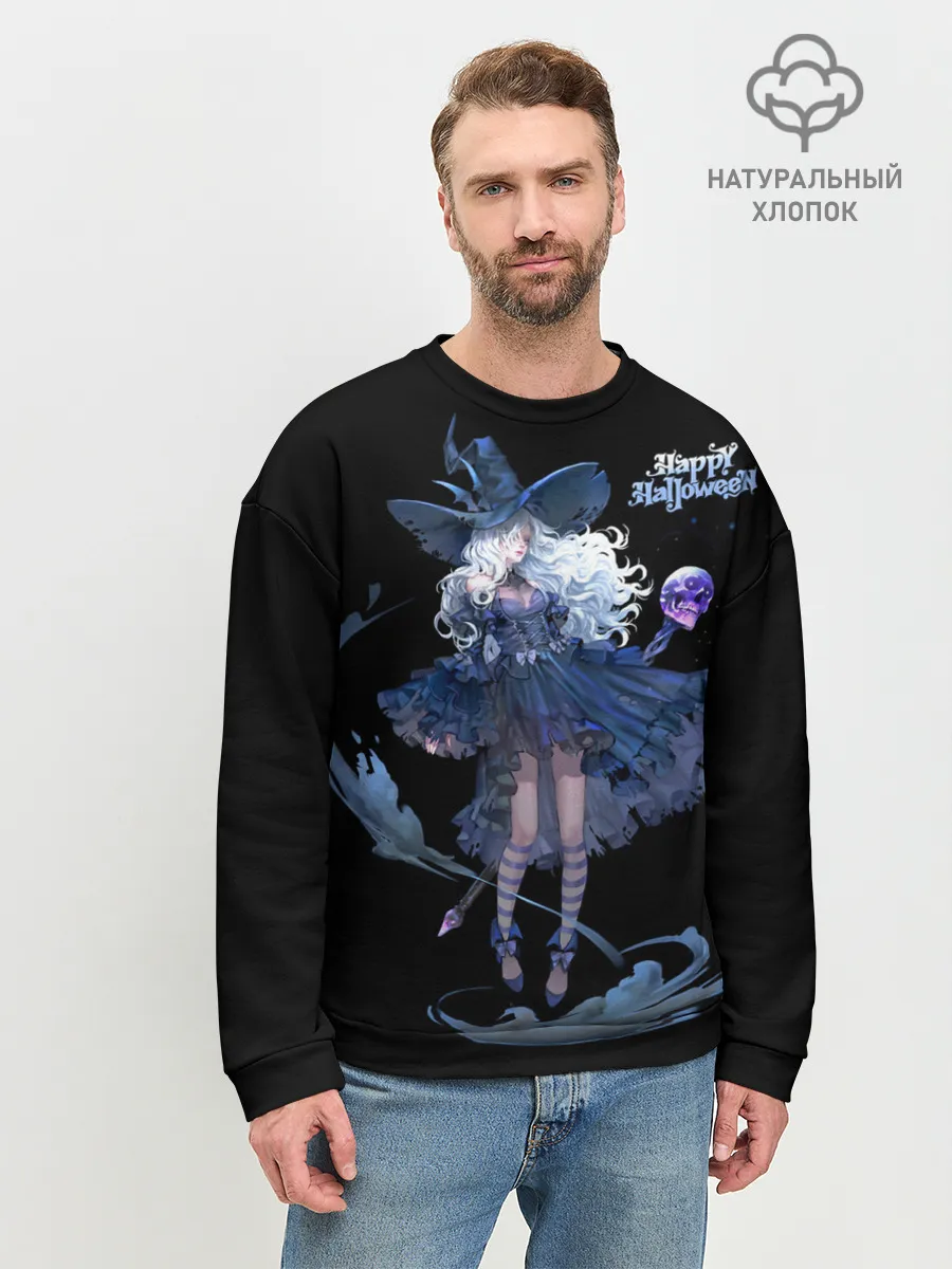 Мужской свитшот базовый / Секси ведьма блонда