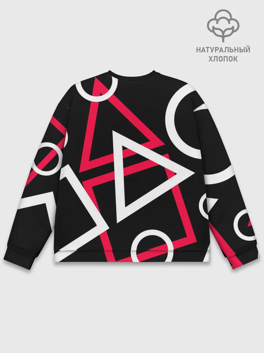 Мужской свитшот базовый / Игра в кальмара -маска ведущего