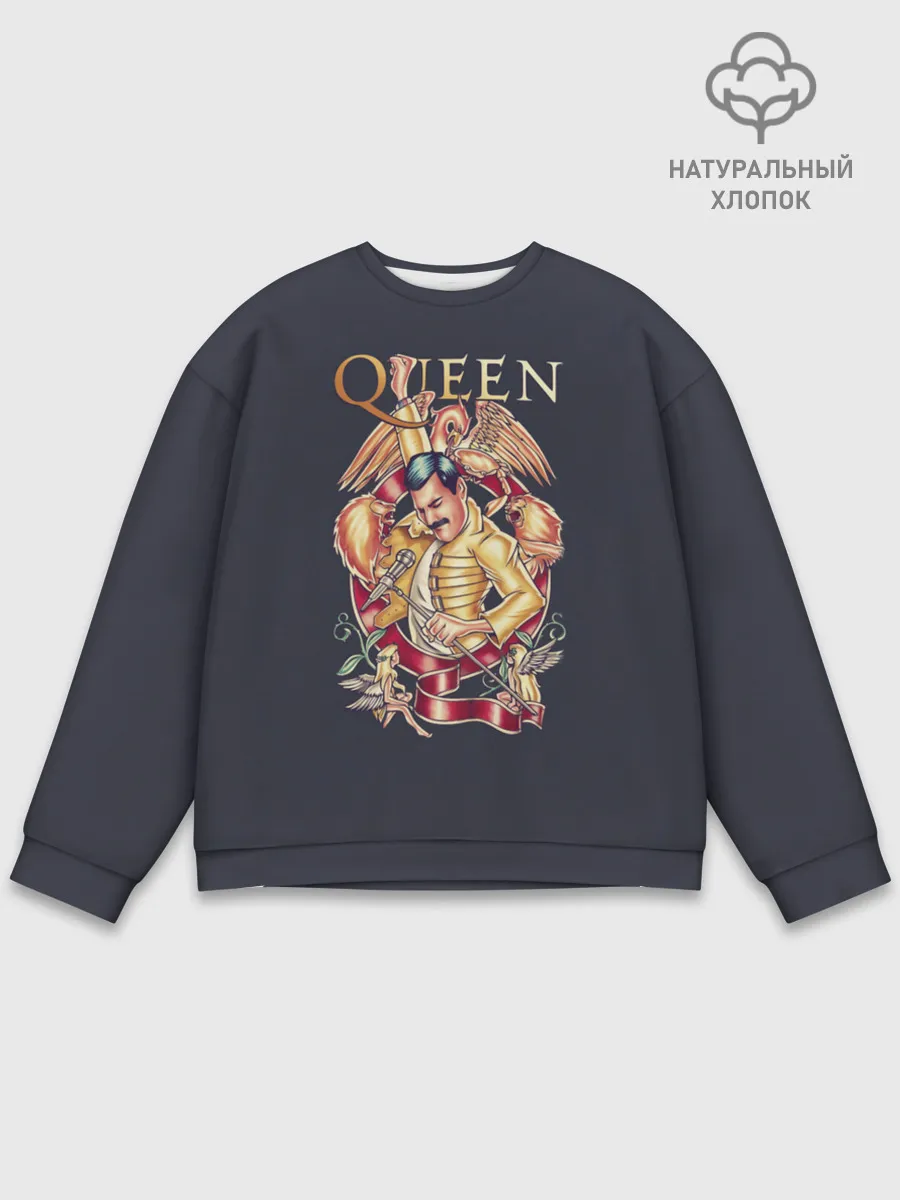 Мужской свитшот базовый / Queen - Фредди Меркьюри